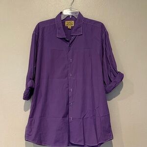 Daniel Cremieux Rich Purple Casual Button-Down Shirt